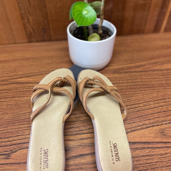 Vintage G.H. Bass & Co. Sunjun Sharon tan 10m leather sandals - Picture 2 of 10